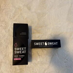 Sweet sweat sports research waist trainer medium,  unscented gel tube NIB bundle